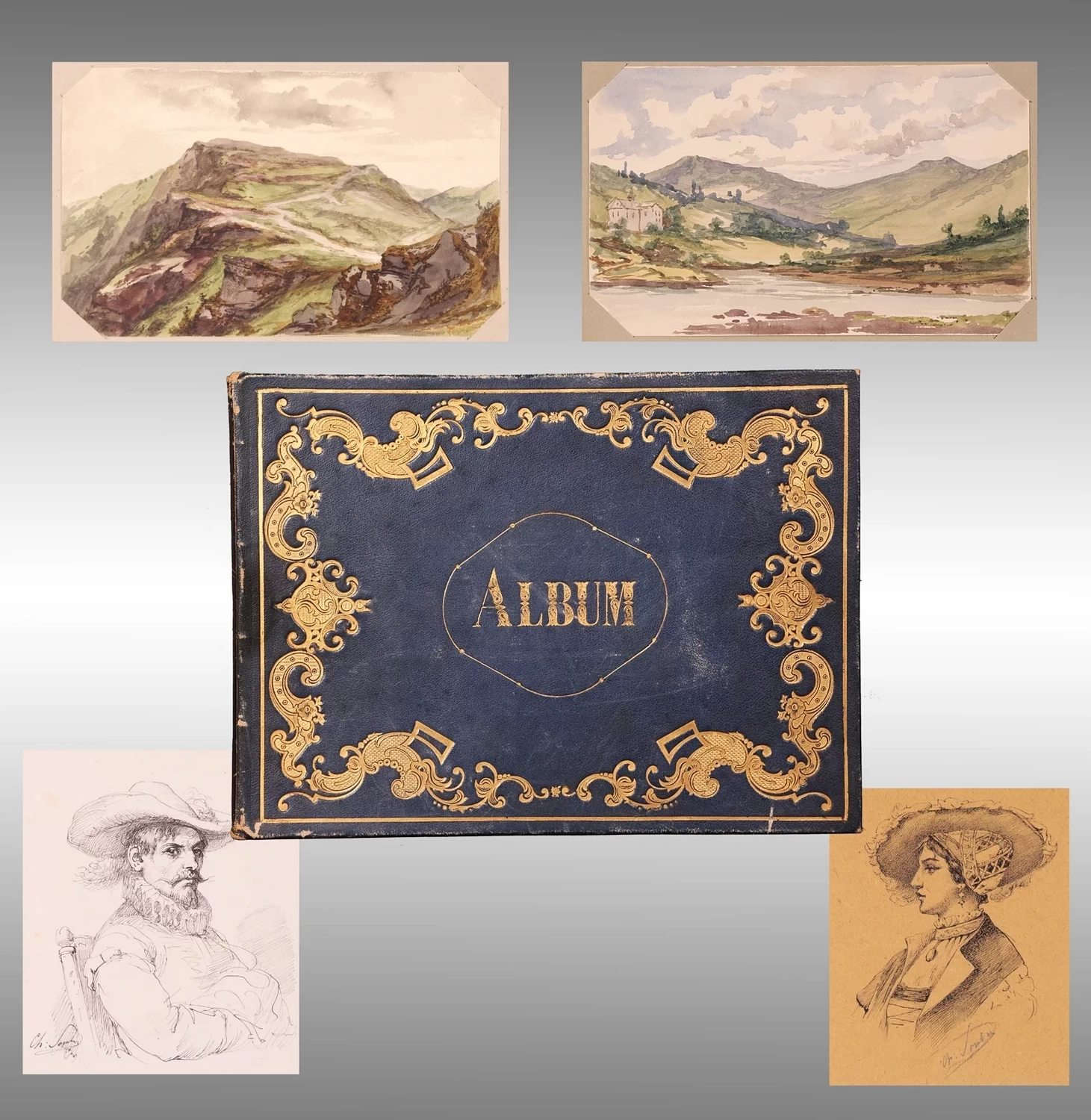 Album di disegni, schizzi e acquerelli